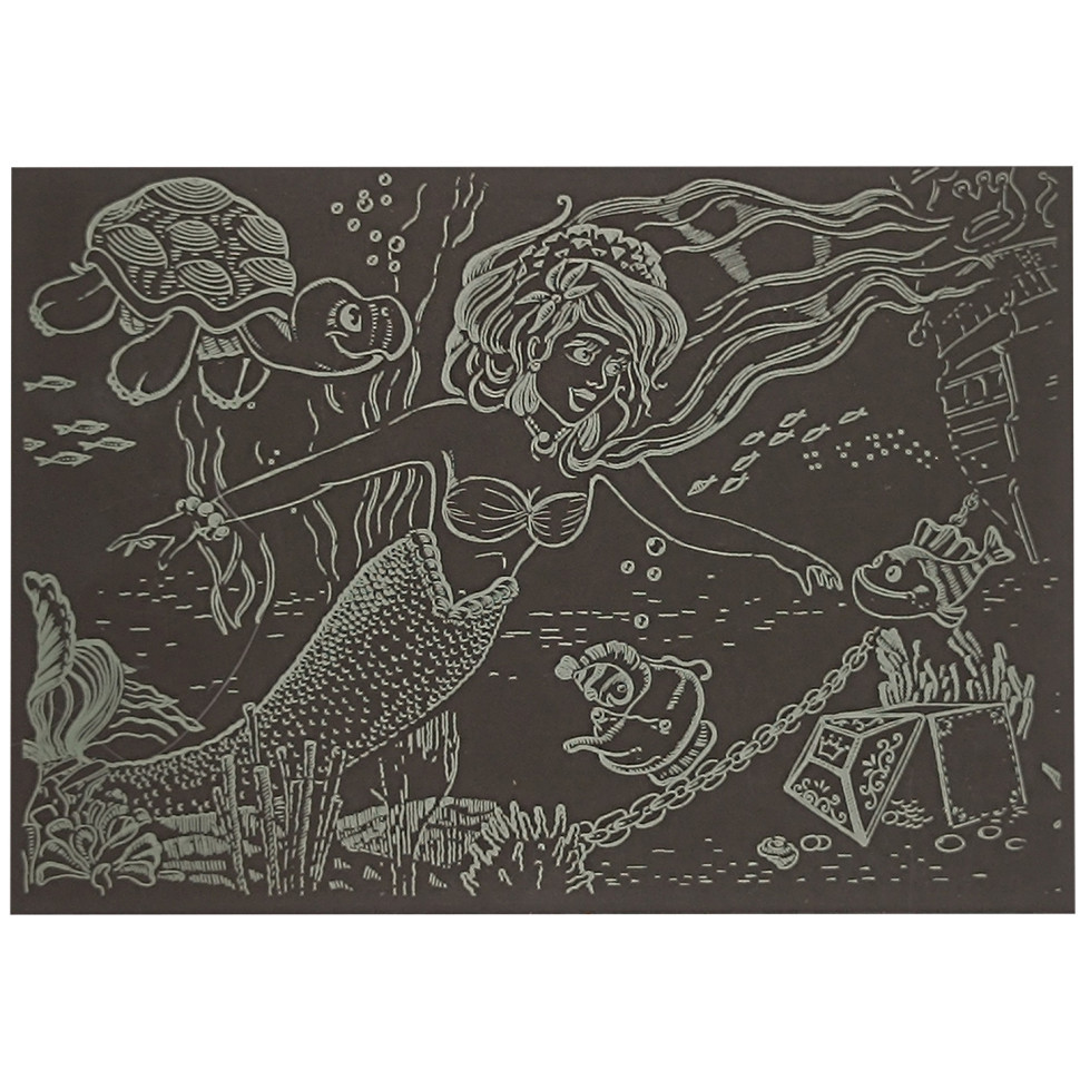 Гравюра А5 "Русалонька" ГрА5з-1 економ варіант у пакеті 21 х 14,8 см Вінниця - фото 2