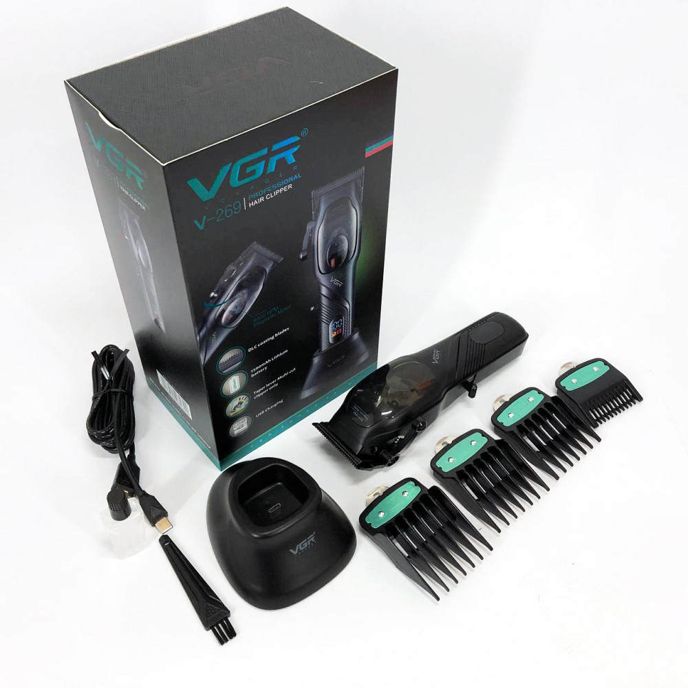Тример з регульованою довжиною VGR, Бездротова акумуляторна машинка для стрижки волосся QE-99 Івано-Франківськ - фото 6