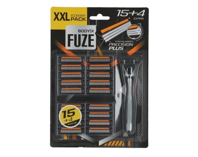 Станок для гоління чоловічий Body-X Fuze (1 станок+19 запасок) Виноградів - фото 1