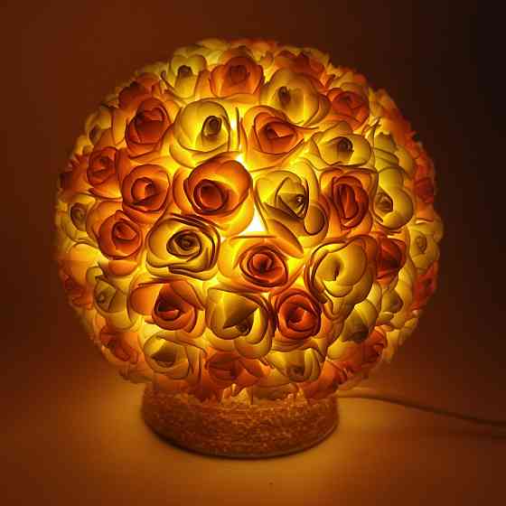 Світильник-нічник "Букет персиково-білих троянд" Дніпро