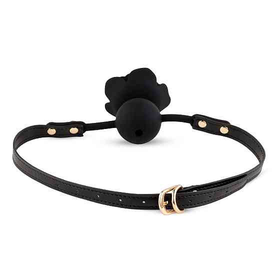 Кляп Black Rose Ball Gag, чорний Sex Aura Київ