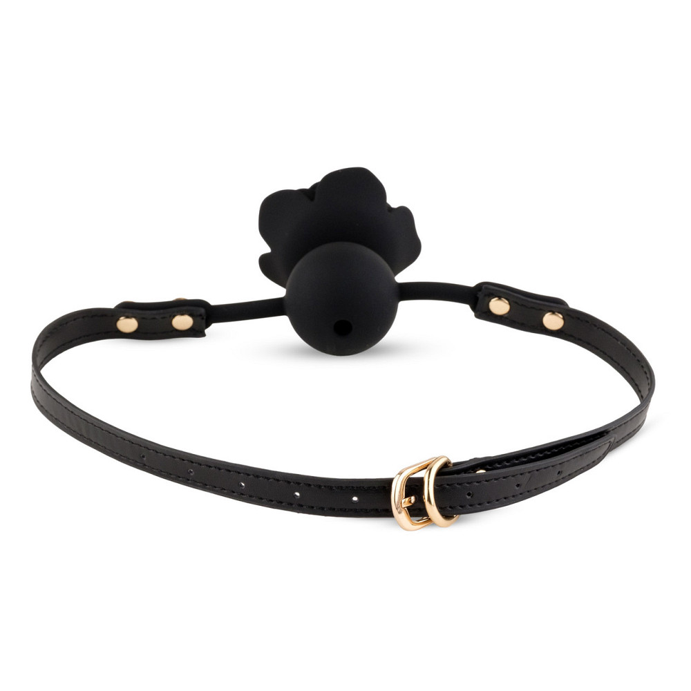 Кляп Black Rose Ball Gag, чорний Sex Aura Київ - фото 3