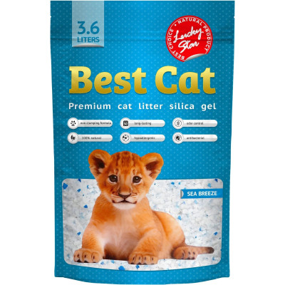 Наполнитель для туалета Best Cat Силикагелевый Blue 3.6 л (4820281500305) Винница - изображение 1