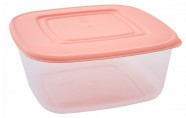Контейнер для харчових продуктів 1,88л квадратний прозорий/абрикосовий Алеана Житомир - изображение 1