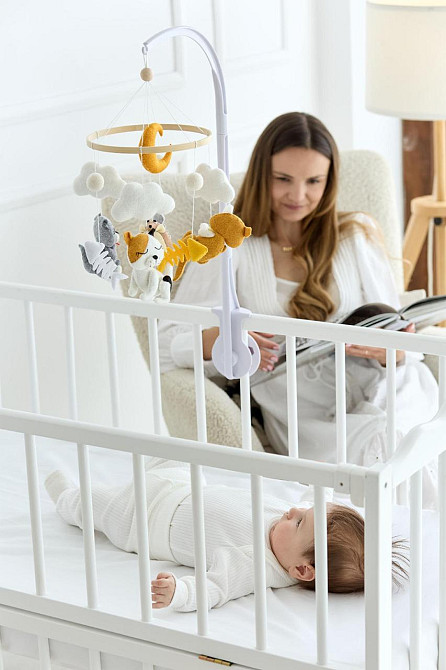 Дитячий мобіль на ліжечко для немовлят WoollyFox "Сонні кошенята і мишка" Київ - фото 6