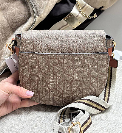 Небольшая женская сумочка на плечо Ck K6071 light brown Киев - изображение 6