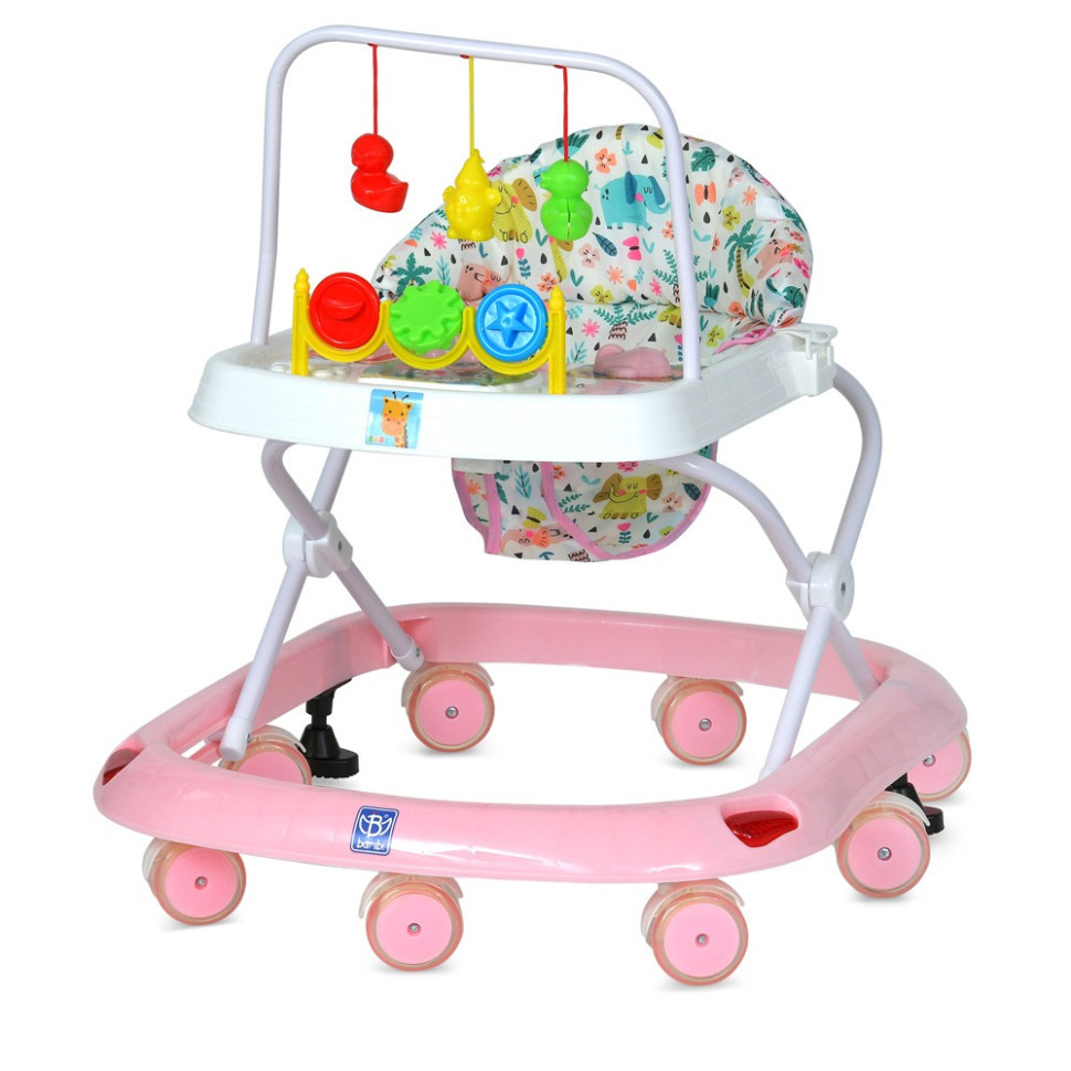 Ходунки дитячі M 0541C-6 з підвісками, рожевий Вінниця - фото 1