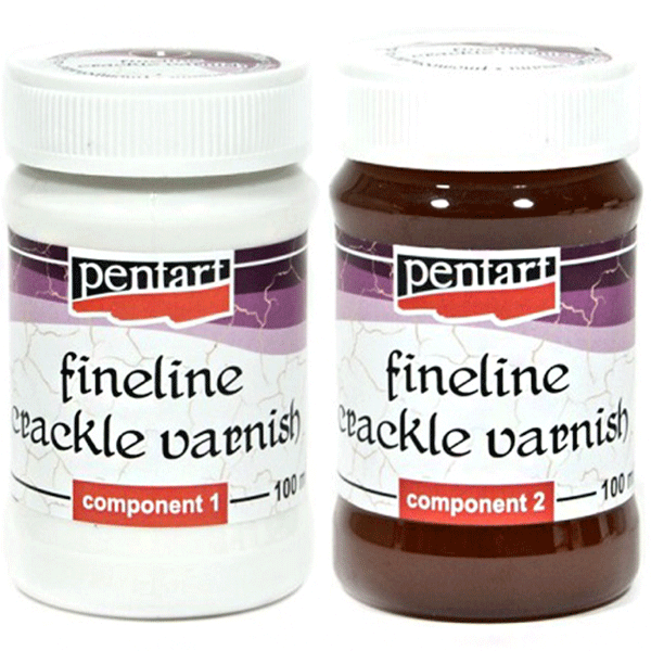 Набір двокомпонентний кракелюр "Fineline" 2x100мл Pentart Київ - фото 1