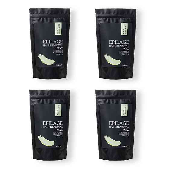 Сет Гранул для епіляції Hillary Epilage White Chocolate, 100 г (4 уп.) Київ