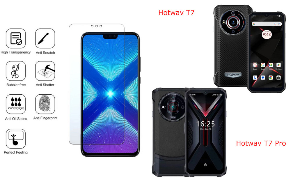 Защитное стекло NeoGlass для Hotwav T7, Hotwav T7 Pro – ультрапрозрачное и устойчивое Киев - изображение 4