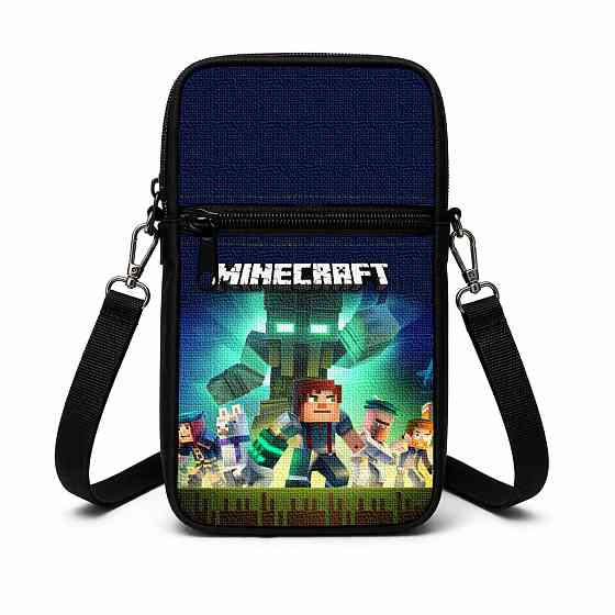 Сумка-чохол для телефону Minecraft,дитяча сумка через плече, водонепроникна міні-сумка (4748) Київ