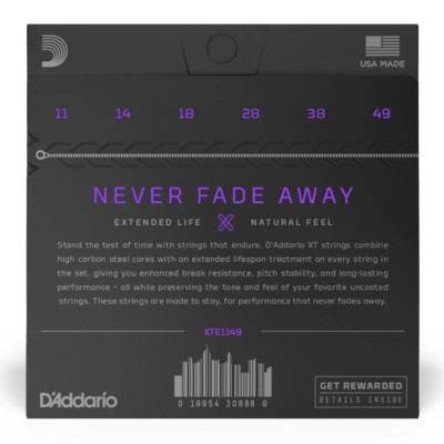 Струни для гітари D'Addario XT ELectric Nickel Plated Steel Medium (11-49) (XTE1149) Вінниця - фото 3