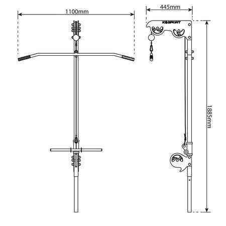 Приставка тяга верхняя/нижняя для лавки K-Sport KSSL016 Киев