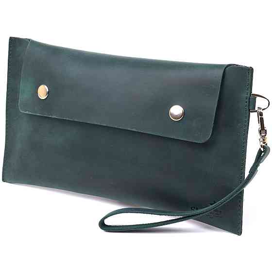 Винтажная матовая женская тревел-косметичка Shvigel 16430 Зеленый Киев