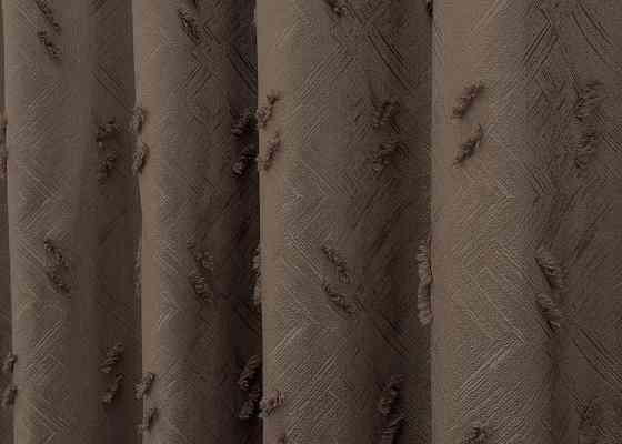 Шторная ткань Лен Букле цвет коричневый 1891ш Киев