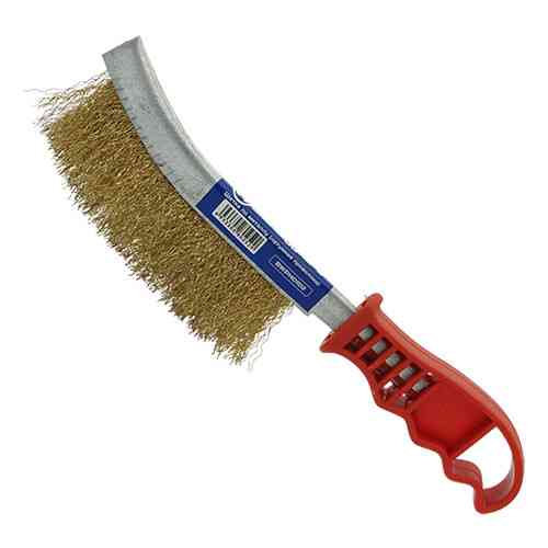 Щітка для металу для зняття іржі (латунний дріт, пластикова ручка) СТАНДАРТ BWPH0102 Чернігів