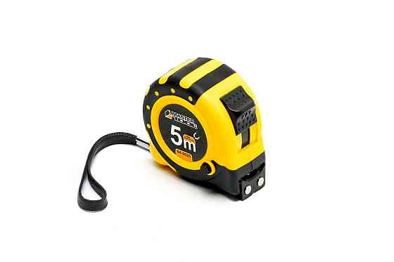 MASTERTOOL Рулетка MASTERTOOL 5 м×25 мм з магнітами 2 фіксатори кнопка STOP покриття TPR нейлон Коломия