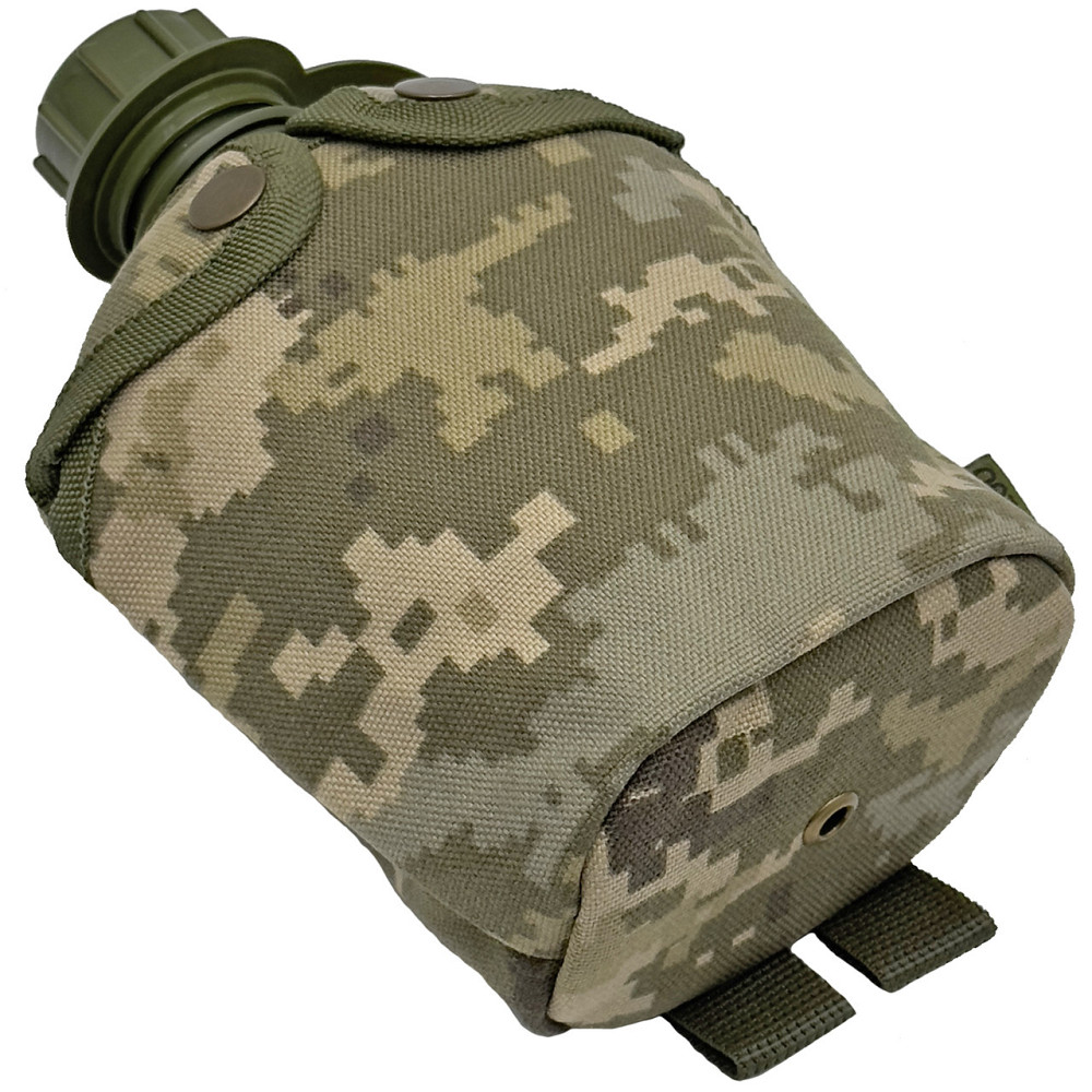 Фляга армійська 1л в чохлі Піксель ММ-14 Molle Cordura 1000 D Київ - фото 3