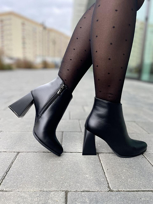 Nivelle Жіночі черевики NIVELLE чорні натуральна шкіра висота 10см каблук 8см 35р. (8016/8018-8 Коломыя - изображение 8