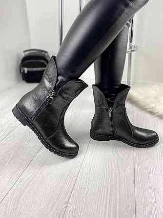 Напівчоботи жіночі M.KRAFT 1050/1 антрацит (зима, шкіра-сатин натуральна) (2204) 37р.38р.39р. 3 Коломия