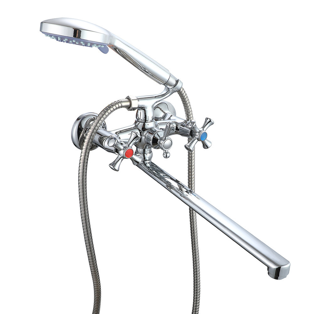 Смеситель для ванны двухвентильный WEZER VRL720-12 с душевым гарнитуром Киев - изображение 1