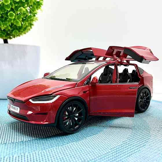 Машина Автосвіт Tesla Model X інерційна відчиняються двері капот багажник 17см Червона (AP-2004) Чернігів