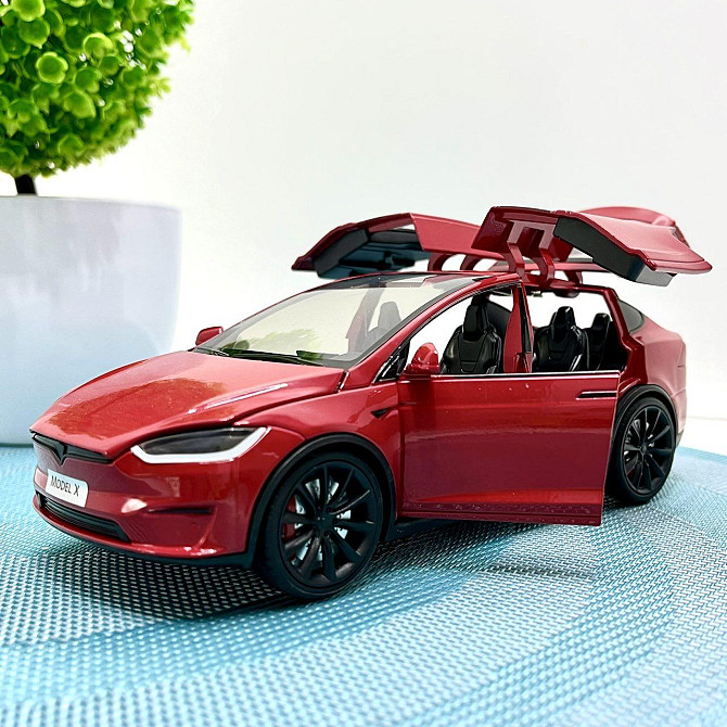 Машина Автосвіт Tesla Model X інерційна відчиняються двері капот багажник 17см Червона (AP-2004) Чернігів - фото 5