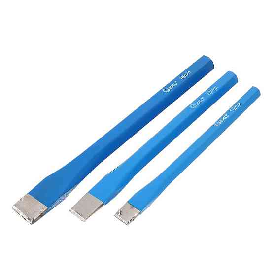 Набір зубил по металу, пробійників та керн "GeKo" к-т 12 шт [CrV] Стрий