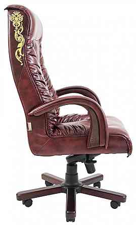 Офісне Крісло Керівника Richman Onyx Madras Bordo Wood Принт М3 MultiBlock Бордовий Київ