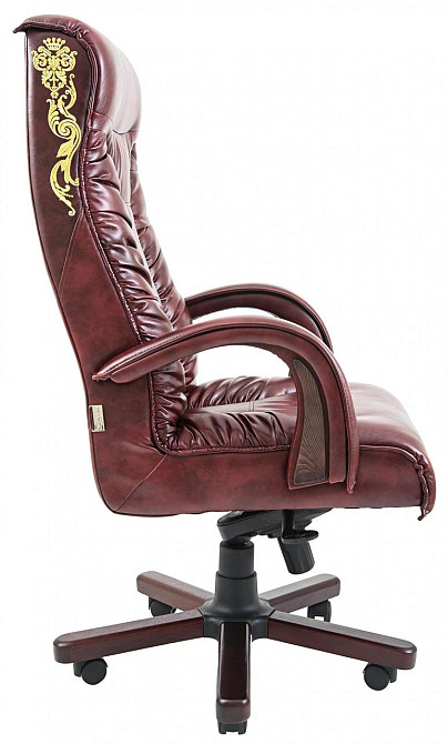 Офисное Кресло Руководителя Richman Onyx Madras Bordo Wood Принт М3 MultiBlock Бордовый Киев - изображение 2