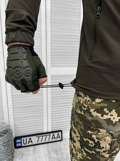 Куртка вітровка тактична зсу з липучкою олива, армійська вітровка Одеса - фото 3