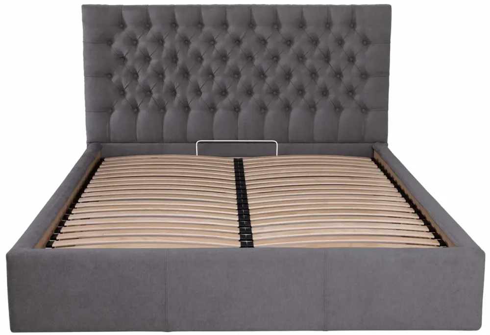 Кровать Cambridge VIP 120 х 190 см Мисти Dark Grey С дополнительной металлической цельносварной рамой Темно-серый Киев - изображение 1