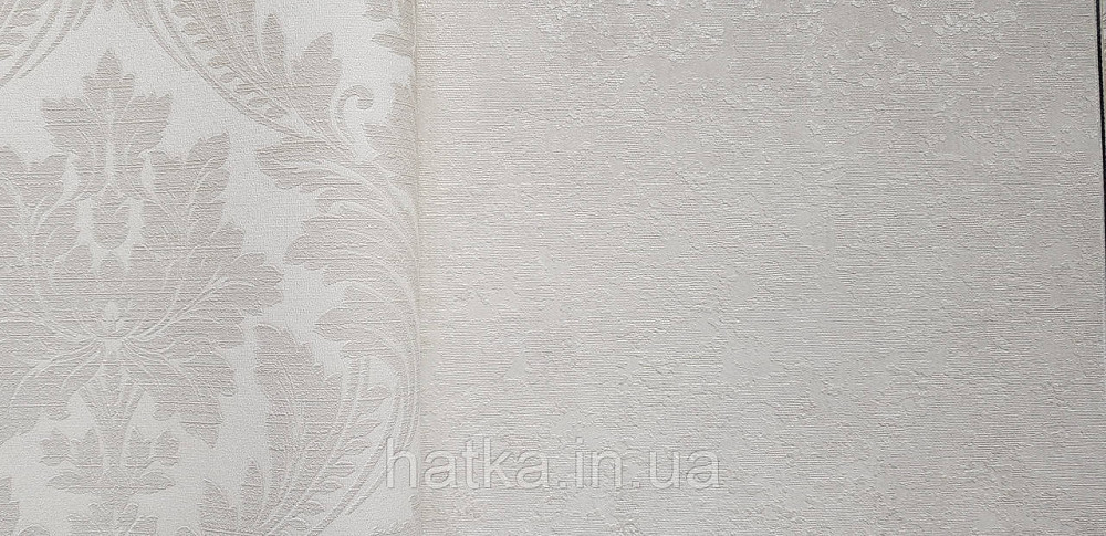 Обои виниловые на флизелине Grandeco Time метровые под венецианскую штукатурку структурные белые с серебром Киев - изображение 2