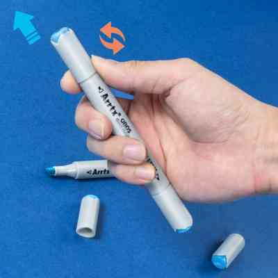 Художественный маркер Arrtx Спиртовые Oros ASM-03BU 24 цвета, синие оттенки (LC302529) Винница