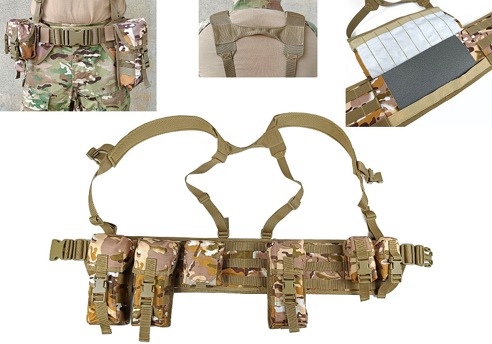 Розвантажувальний пояс тактичний (РПС) з комплектом підсумків (5 шт) Palianytsia Advanced Multicam Arid степовий Коломия - фото 1
