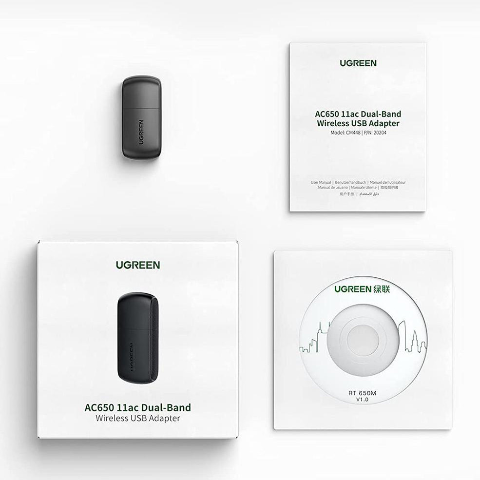 Двухдиапазонный беспроводной Wi-Fi USB адаптер Ugreen AC650 2,4 ГГц/5 ГГц CM448 20204 (Черный) Николаев - изображение 8