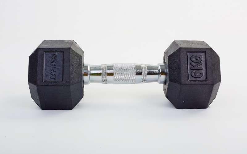 Гантель 6 кг цільна шестигранна гексагональна Zelart Київ - фото 2