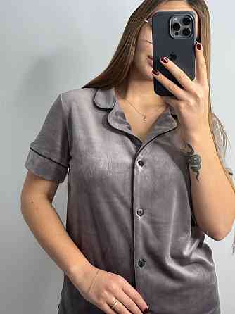 Жіночий велюровий домашній костюм з шортами Капучіно ч/к XL/2XL Харків