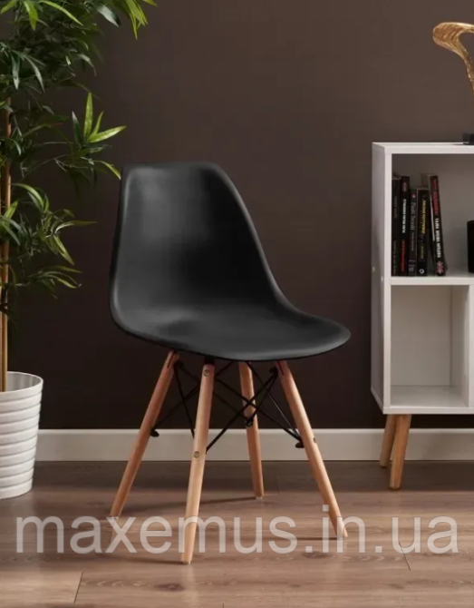 Кресло кухонное В 173 табурет кухонный на ножках в гостинную стул со спинкой на кухню черный Мостиска - изображение 16