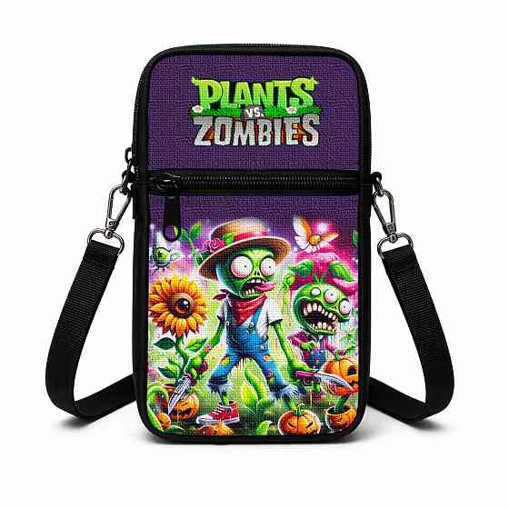 Сумка-чохол для телефону Plants vs. Zombies дитяча сумка через плече, водонепроникна міні-сумка (4977) Київ