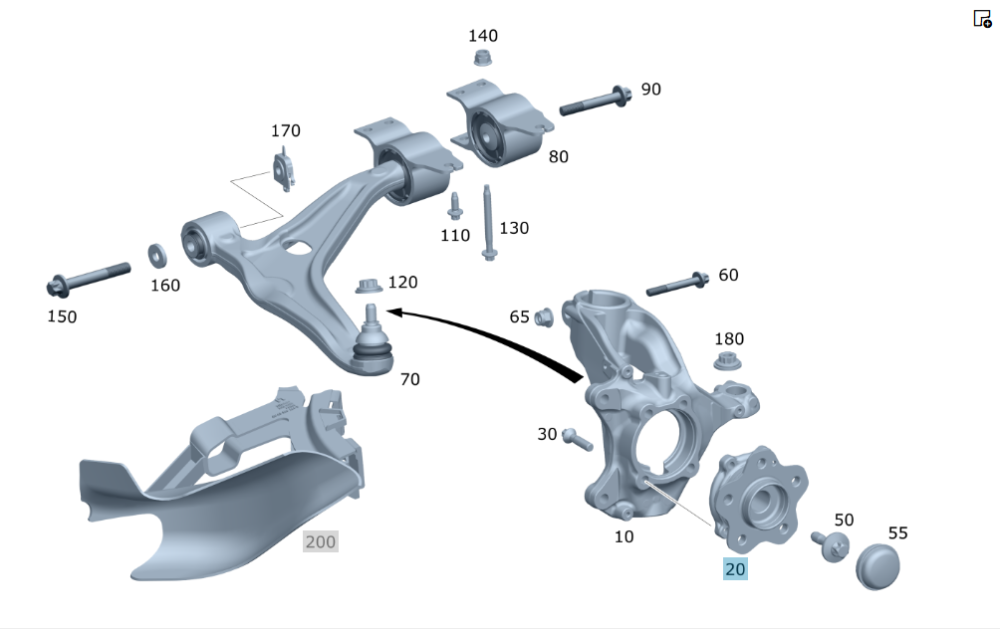 Mercedes-Benz  A2473340500 Ступиця передня в зборі з підшипником CLA C118 CLA Shooting Brake X118 A-class Sedan V177 A-class W177 EQA H243 EQB X243 B- Одеса - фото 2