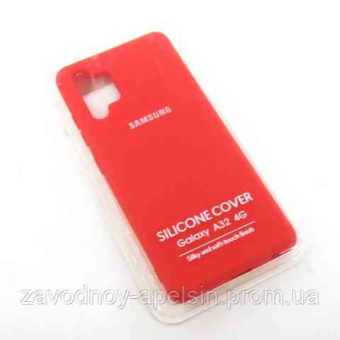 Samsung A32 A325 4G чохол мікрофібра Silicone Cover red Одеса