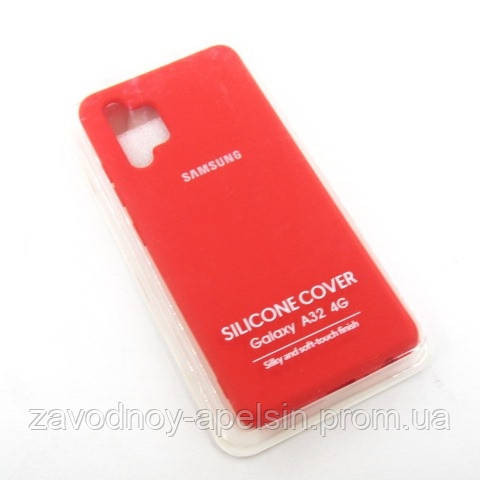 Samsung A32 A325 4G чохол мікрофібра Silicone Cover red Одеса - фото 2