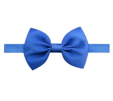 Детская повязка цвета электрик (темнее чем на фото) - окружность головы 40-60см, бант 12см Киев - изображение 1