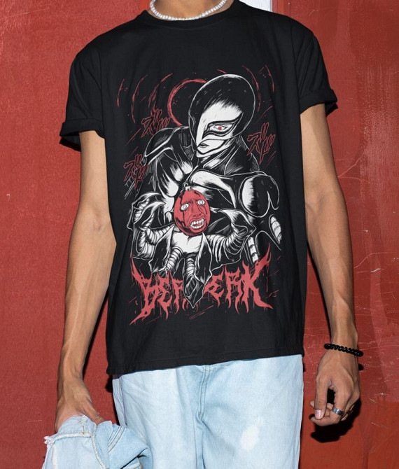 Футболка чоловіча з аніме принтом Берсерк Гутс Гріффі Вбр оверсайз (S/M/L) Чорний AnimeJ1036 Дніпро - фото 4
