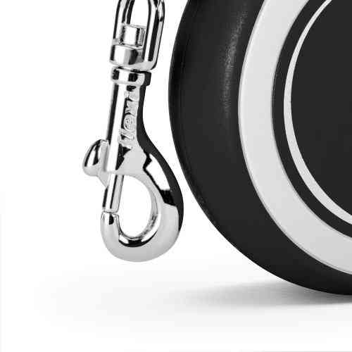 Повідець-рулетка Flexi для собак New Comfort стрічка чорна розмір S 5 м/ 15 кг Київ