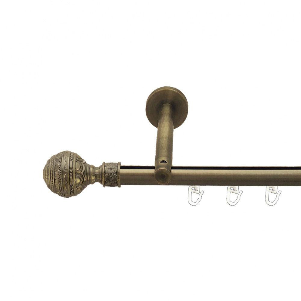 Карниз Orvit Арабеска металевий однорядний циліндр+профіль (16 см) профільна труба  Антик 19 мм 200 см (7217938) Львів - фото 1