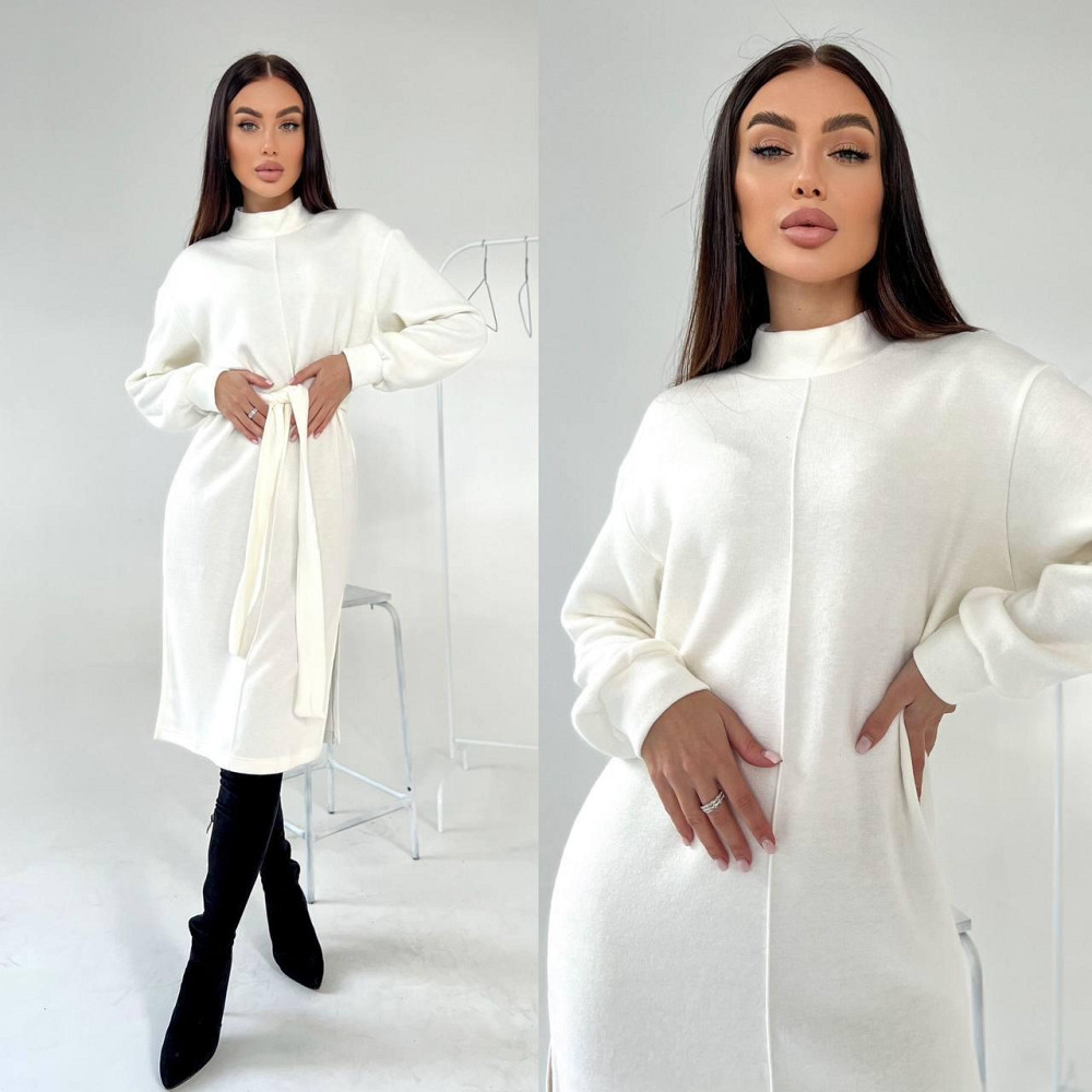 Жіноча стильна тепла зручна сукня з розрізами турецька двостороння ангора люкс Одеса - фото 1