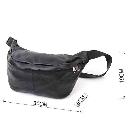 Сумка через плечо Vintage 20831 кожаная Черный Киев