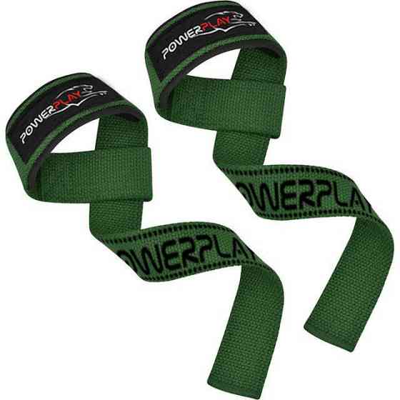 Лямки для тяги PowerPlay 7064 Lifting Gym Straps Зелені Кам'янське